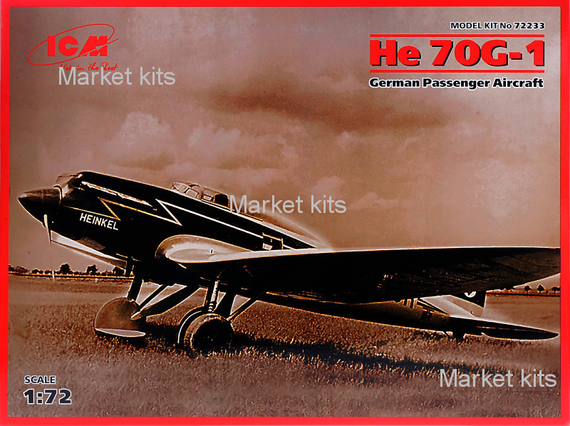 

Немецкий пассажирский самолет Heinkel He 70G-1 1:72 ICM (ICM72233)