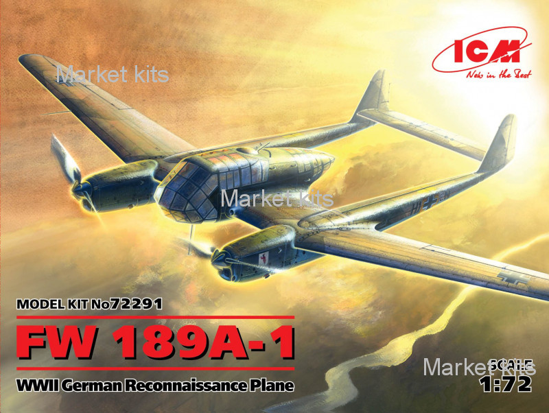 

Немецкий самолет-разведчик Fw 189A-1 1:72 ICM (ICM72291)