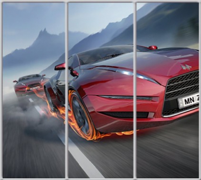 

Шкаф купе Luxe Studio Стандарт-1 Фотопечать Транспорт-45 2300x2200x450 трехдверный