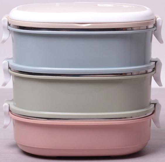 

Ланч-бокс Kamille Food Box 3 емкости по 700мл, 20х14.5х18.5см