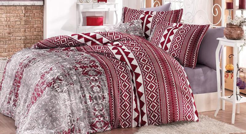 

Комплект постельного белья Nazenin Estrella Krem Евро (4 наволочки), сатин