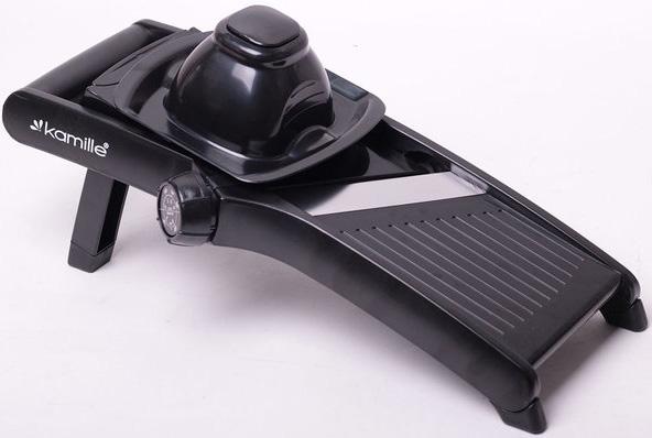 

Овощерезка-шинковка Kamille с механическим переключателем насадок, черная