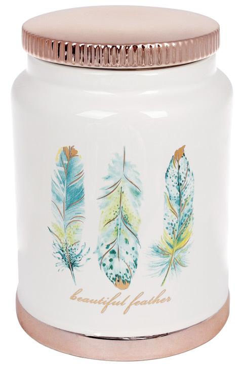 

Банка Плюмаж "Перо жар-птицы" 1.1л для хранения круп керамическая