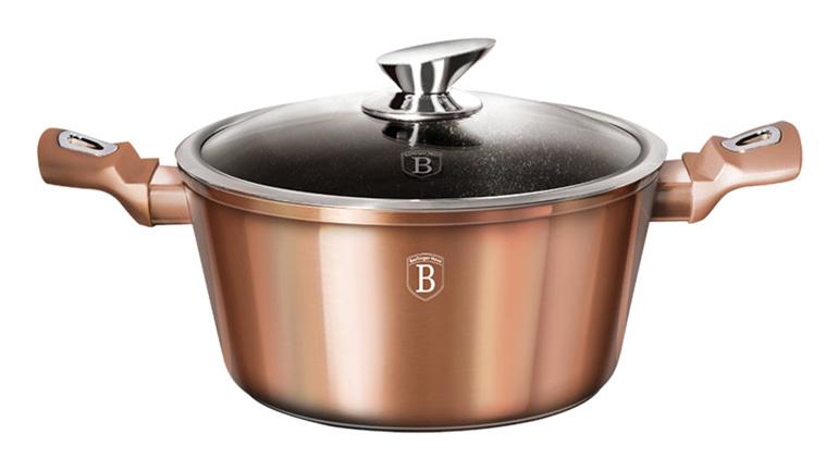 

Кастрюля Berlinger Haus Rose Gold 2.5л с крышкой, индукционная с антипригарным покрытием