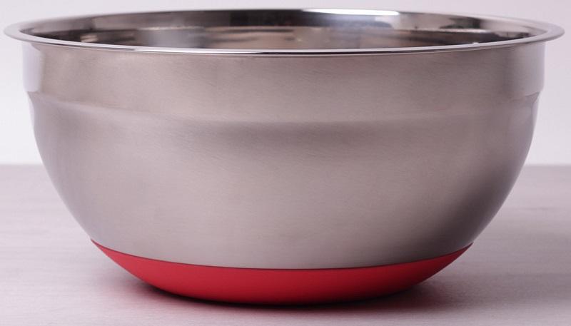 

Миска стальная Kamille Labro Ø30х14см c силиконовым дном (коралловая)