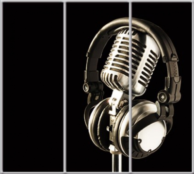 

Шкаф купе Luxe Studio Стандарт-1 Фотопечать Музыка-24 2300x2300x450 трехдверный