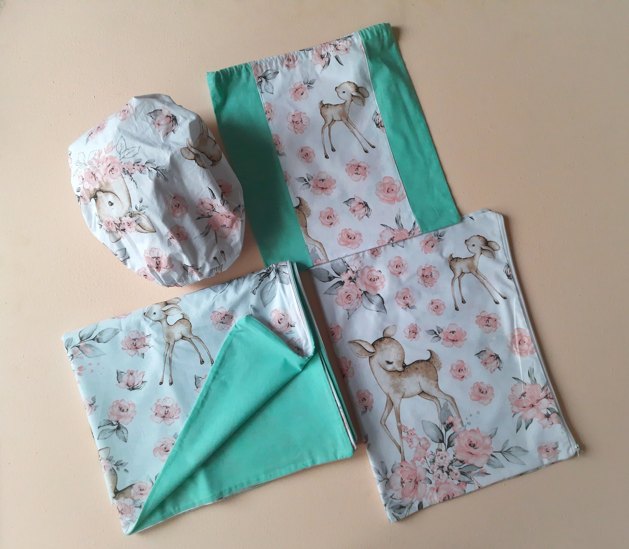 

Детское постельное бельё в кроватку Baby Textile Оленята Молочный