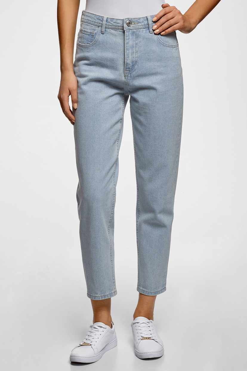 

Женские голубые джинсы Mom fit Oodji  12105110/45254/7000W, Женские голубые джинсы Mom fit Oodji 27 12105110/45254/7000W