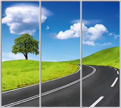 

Шкаф купе Luxe Studio Стандарт-1 Фотопечать Природа-135 2300x2200x450 трехдверный