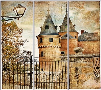 

Шкаф купе Luxe Studio Стандарт-1 Фотопечать Архитектура-1 2300x2200x450 трехдверный