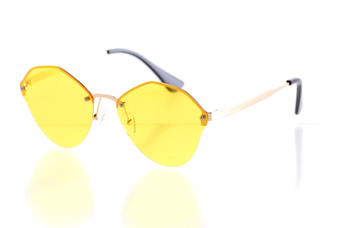 

Имиджевые очки GlasseS с поляризацией, цвет линзы жёлтый, цвет оправы золотой