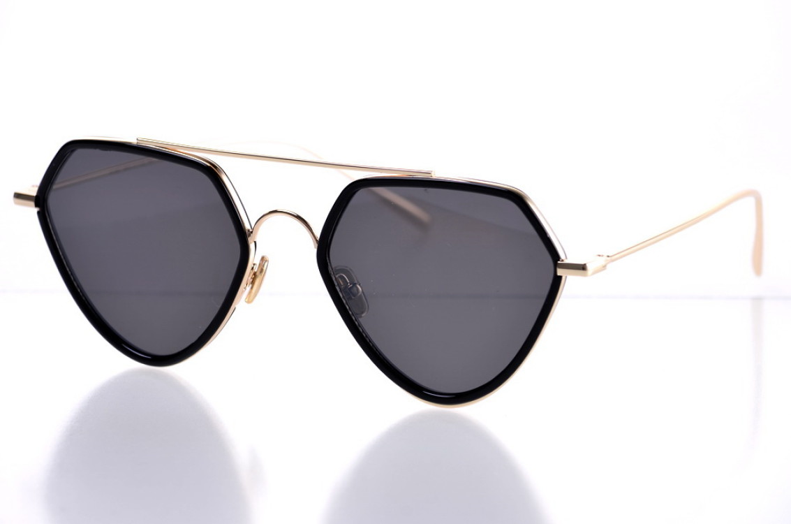 

Женские солнцезащитные очки GlasseS с поляризацией, цвет линзы чёрный, цвет оправы золотой
