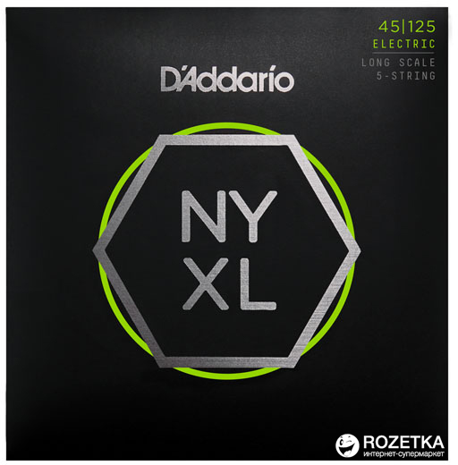 

D'Addario NYXL45125 LT Top/Med Btm 5-String (45-125)