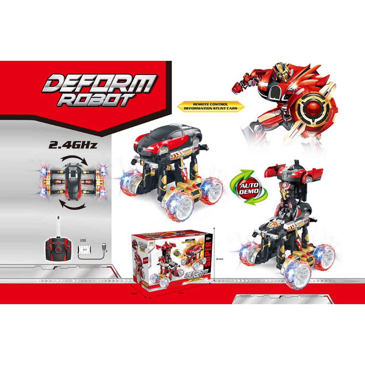 

Радиоуправляемая машина-трансформер «Deform Robot» на аккумуляторе Metr plus (9808-BB9)