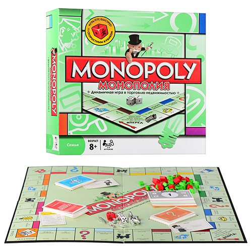 

Настольная игра "Монополия" классическая JoyToy М6123 жетоны, карточки, деньги, фигуры, кубики, 27-27-5см