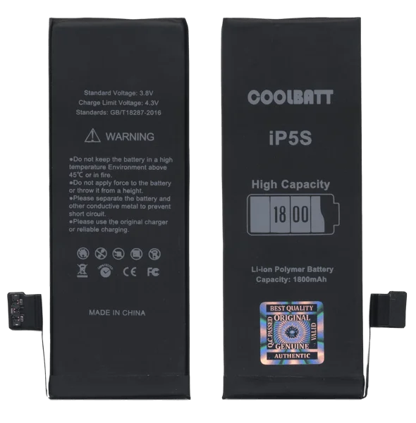 

Батарея CoolBatt для iPhone SE / iPhone 5SE (усиленная) 1800 mAh ( 5456 )