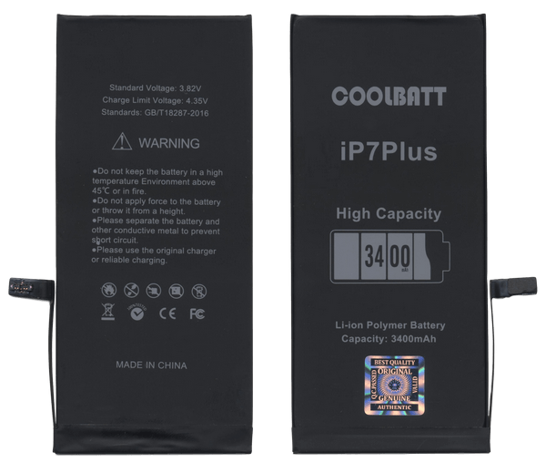 

Батарея CoolBatt для iPhone 7 Plus (усиленная) 3400mAh ( 5464 )