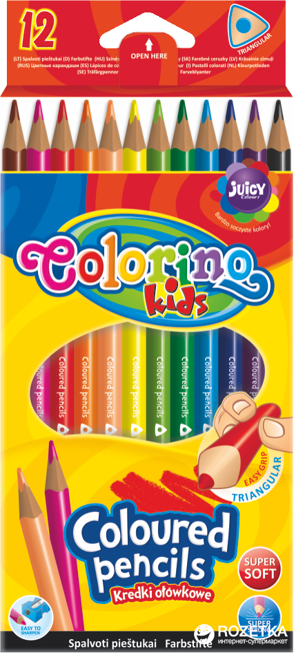 

Карандаши цветные Colorino 12 шт 12 цветов (51798PTR) (5907690851798)