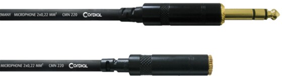 

Инструментальный кабель Cordial Rean plug 6.3 мм Stereo gold / jack 3.5 мм Stereo gold 3 м Black (CFM 3 VY)