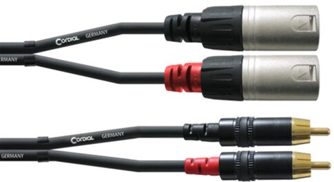 

Инструментальный кабель Cordial Rean XLR male / cinch 1.5 м Black (CFU 1,5 MC)