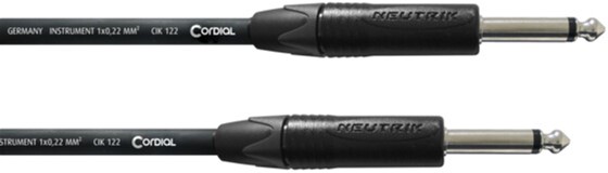 

Инструментальный кабель Cordial Neutrik 2 x plug 6.3 мм Mono 9 м Black (CPI 9 PP)
