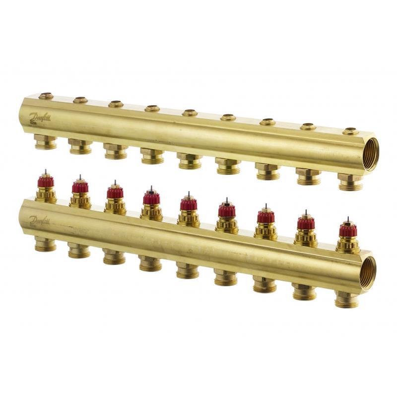 

Коллектор Danfoss FHF 9+9 без ротаметров, латунь (JN63088U0509)