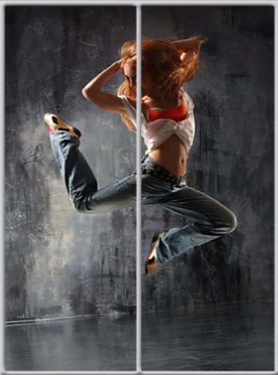 

Шкаф купе Luxe Studio Стандарт-1 Фотопечать Disco-2 1400x2200x600 двухдверный