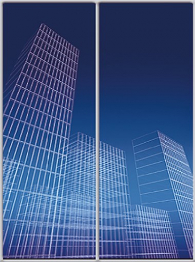 

Шкаф купе Luxe Studio Стандарт-1 Фотопечать Архитектура-11 1000x2100x600 двухдверный