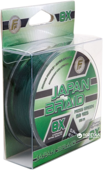 

Шнур Lineaeffe FF Japan Braid 8X PE Moss Green 135 м 0.18 мм 12 кг Темно-зеленый (3009818)