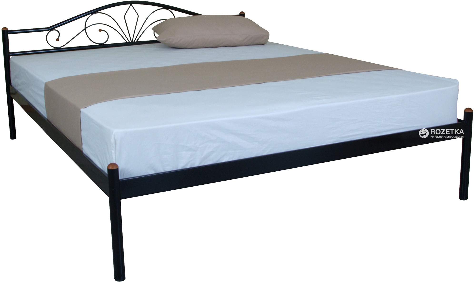 Акция на Двуспальная кровать Eagle Nero 160 x 200 Black (E2332) от Rozetka UA