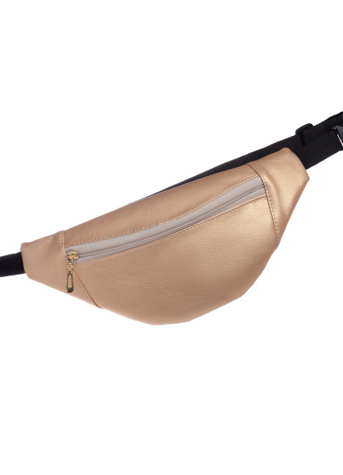 

Сумка женская на пояс (бананка) Sambag 33х14 см Золотой