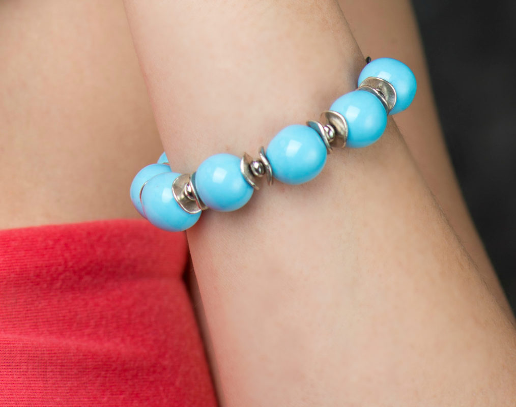 

Женский браслет из керамики Berogy 20 см Голубой