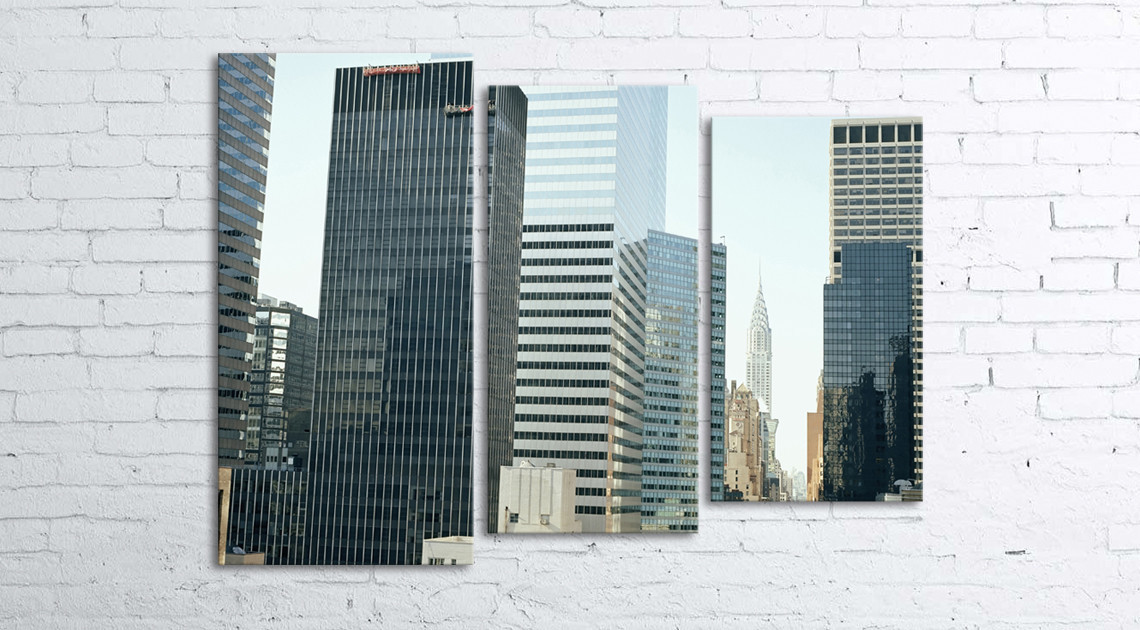 

Модульная картина на холсте 3 в 1 Нью-Йорк 80х106 см (секции разного размера)