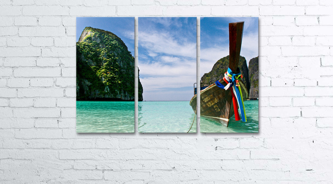 

Модульная картина на холсте 3 в 1 Тайланд. Phi Phi острова 60х90 см