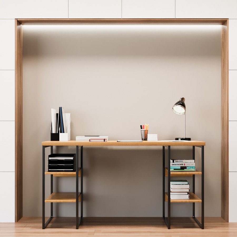 

Письменный стол Fenster Вега 4 75,5x140x60 столешница Бук