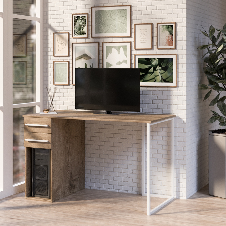 

Стол компьютерный Fenster Альянс 1 Белый 74x120x62 столешница Аликанте