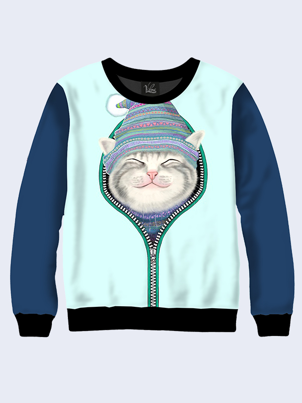

Женский свитшот Cat in zip (9411) Vilno L (48) 000037270