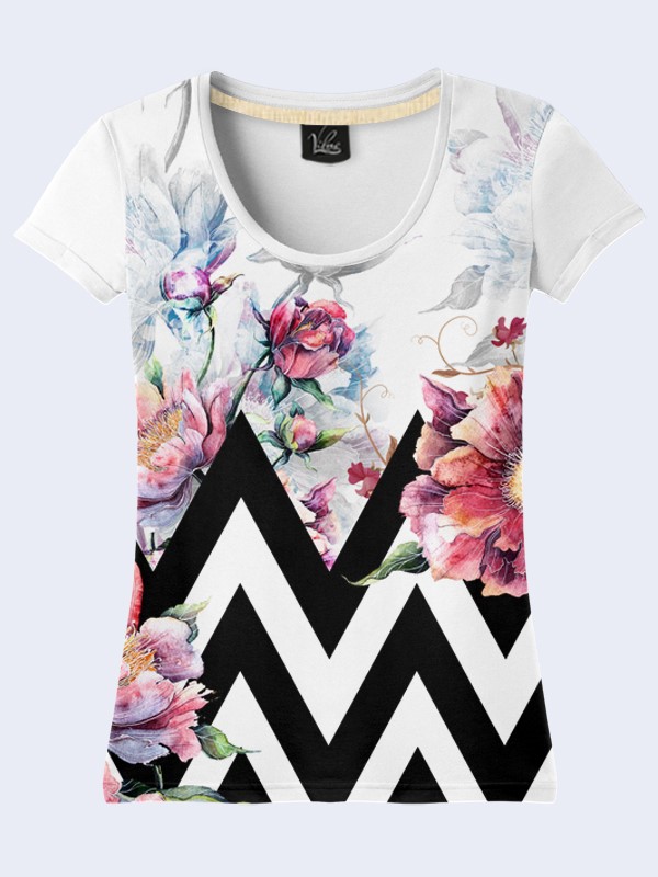 

Футболка Зигзаг и цветы (2478) Vilno XS (42) 000033771