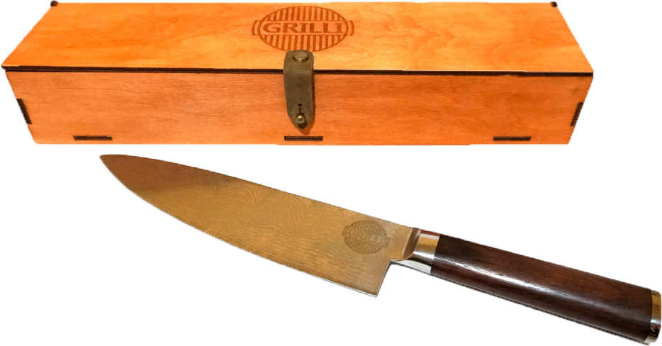 

Нож из дамасской стали Grilli Santoku professional 20 см (77730)