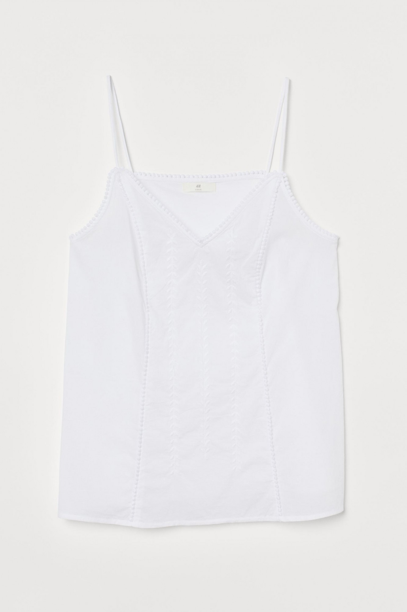 

Майка с вышивкой H&M 42 белый 8716552dm