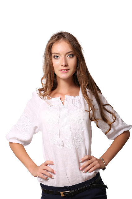 

Вишиванки narodniy-butik Віконця біла вишивка 46 білий 1002
