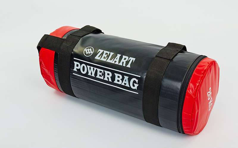 

Мешок для кроссфита и фитнеса Zelart FI-5050A-20 Power Bag (PVC, нейлон, вес 20 кг, черный-красный)