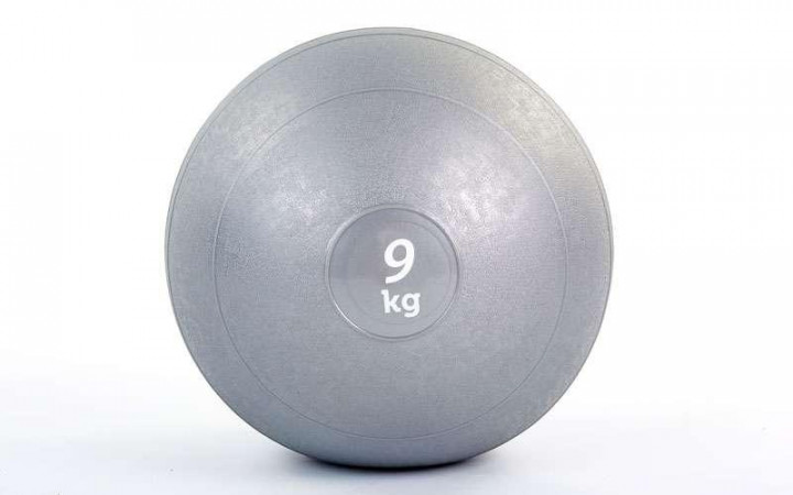

Мяч набивной слэмбол для кроссфита Record SLAM BALL FI-5165-9 9кг (резина, минеральный наполнитель, d-23см, серый)