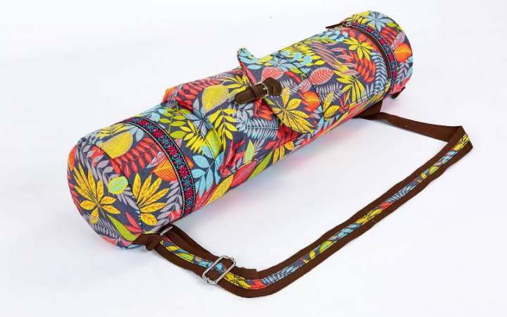 

Сумка для йога коврика Yoga bag FODOKO FI-6972-4 (размер 16смх70см, полиэстер, хлопок, красный-желтый)