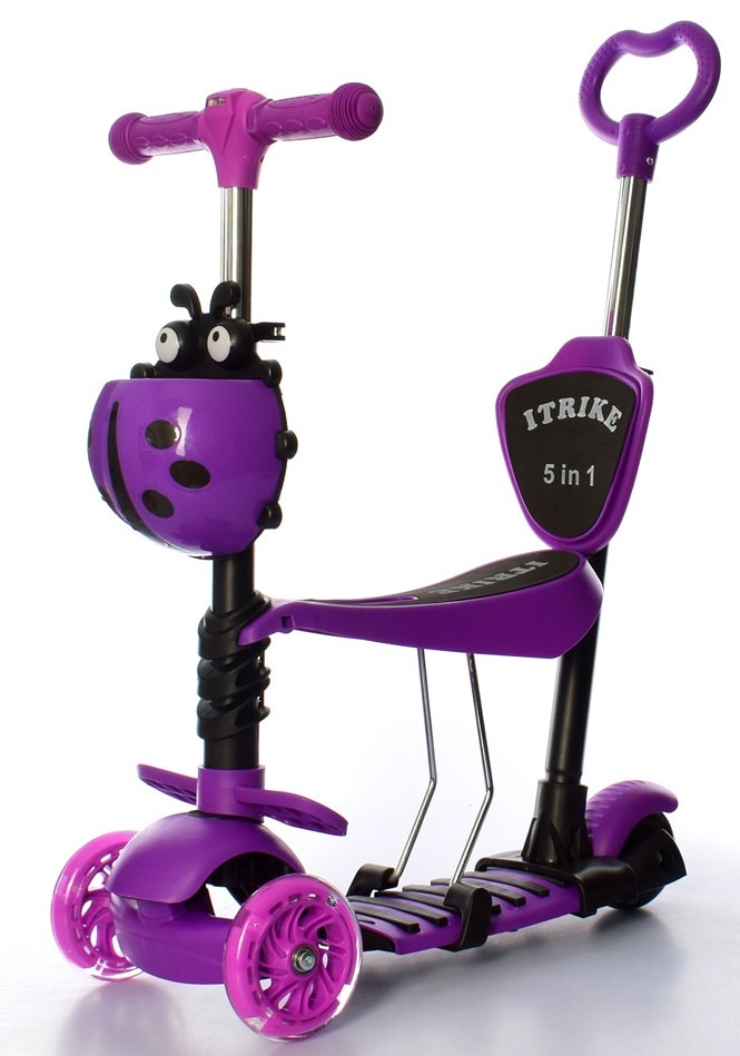 

Самокат 5 в 1 с фарой iTrike Maxi JR 3-026-L-V Purple (JR 3-026-L-V)