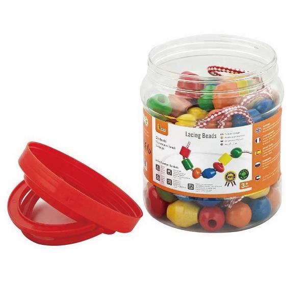 

Шнуровка Бусинки, 90 шт. Viga Toys 16х13х13 см Разноцветный 000029967