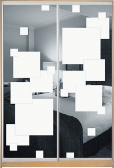 

Шкаф купе Luxe Studio Стандарт-1 Зеркало с Пескоструем-3 1600x2400x600 двухдверный