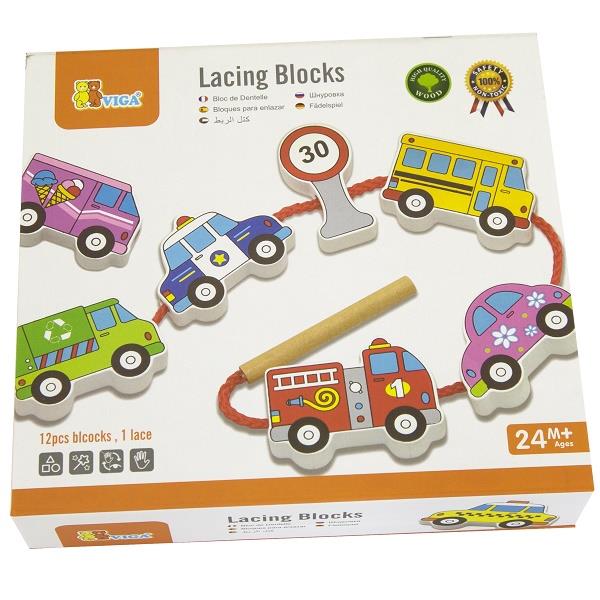 

Шнуровка Автотранспорт Viga Toys 20,5х19х4,5 см Разноцветный 000030005