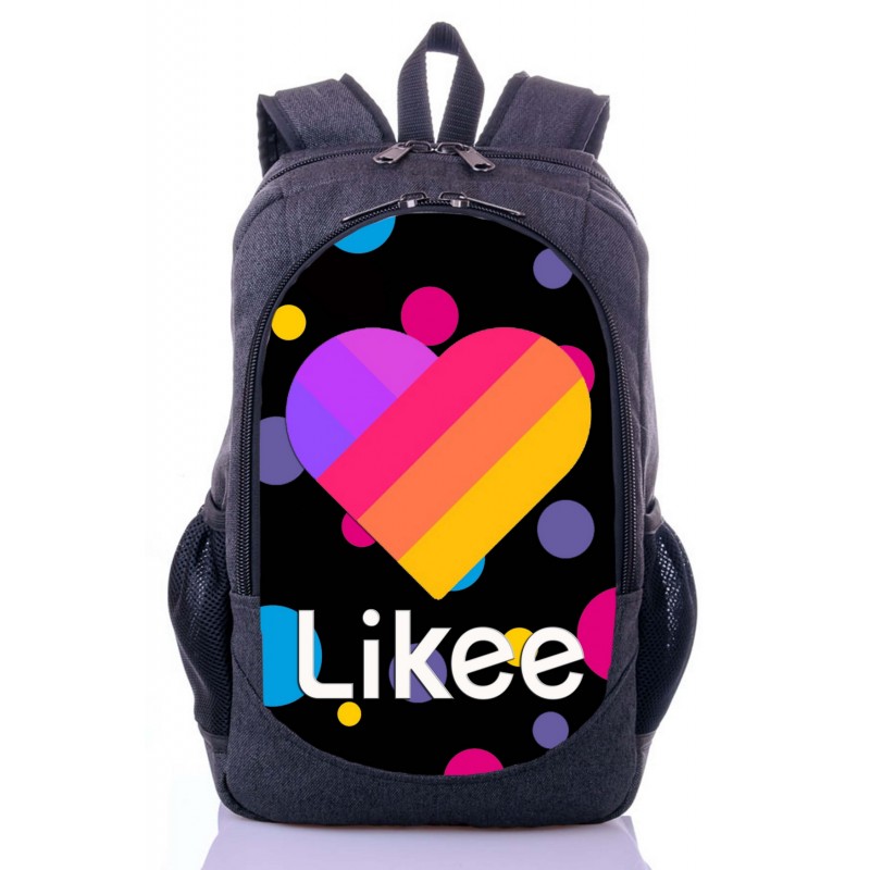 

Рюкзак с принтом Лайки Likee серый (like - 017)
