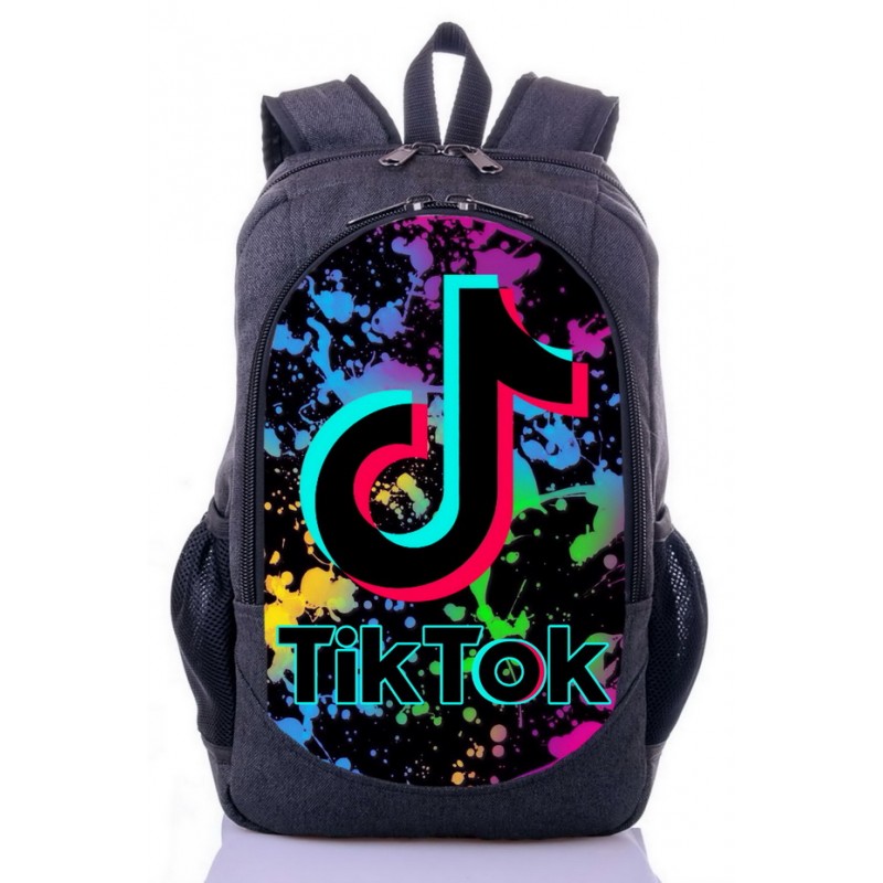 

Рюкзак с принтом Тик Ток Tik Tok серый (tik - 004)
